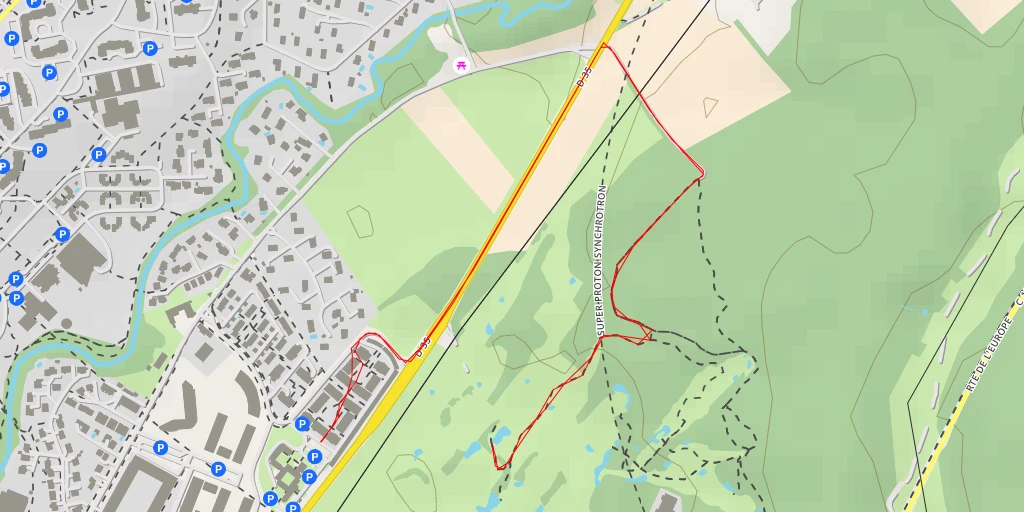 Map of the trail for Golf Club des Serves - Route de Meyrin