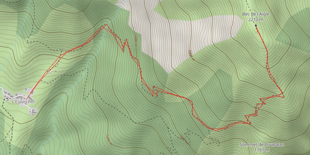 Map of the trail for Bec de l'Aigle