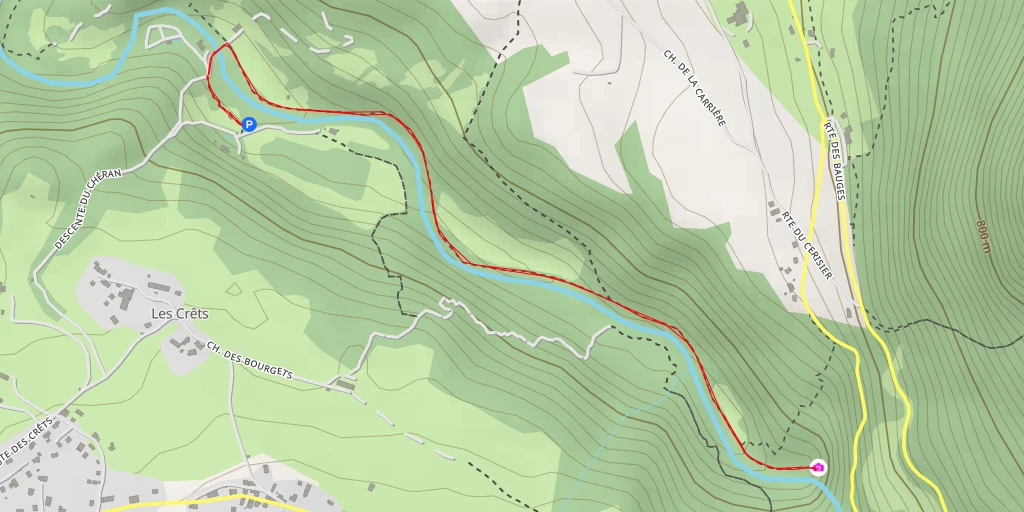 Map of the trail for Chaos du Chéran