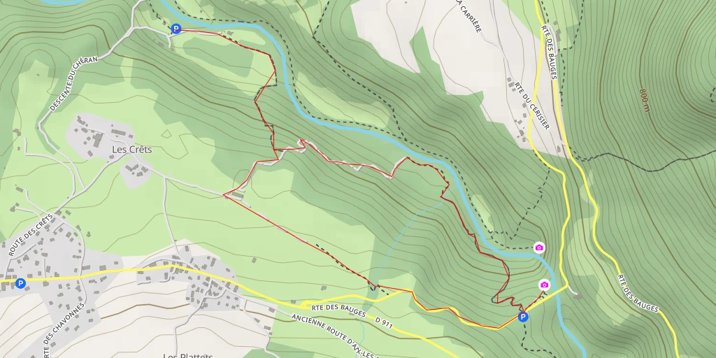 Map of the trail for Pont de l'Abîme