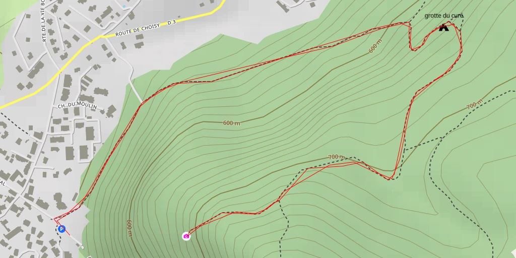 Map of the trail for Belvédère