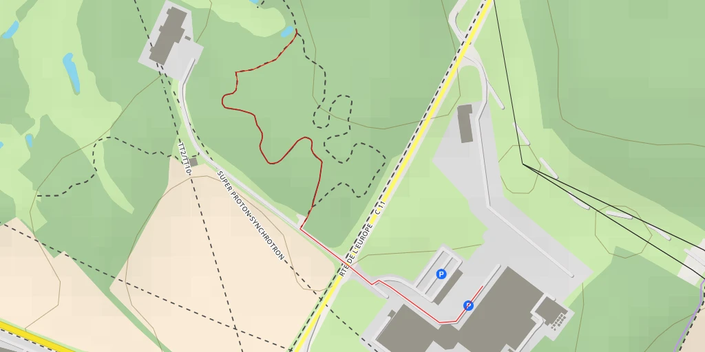 Map of the trail for Golf Club des Serves - Route de Meyrin