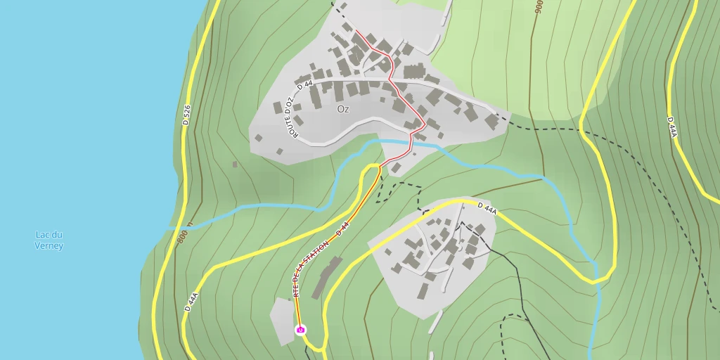 Map of the trail for Route de la Station - Oz