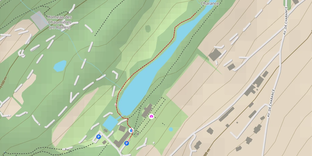 Map of the trail for Terrasse du Château de Charance