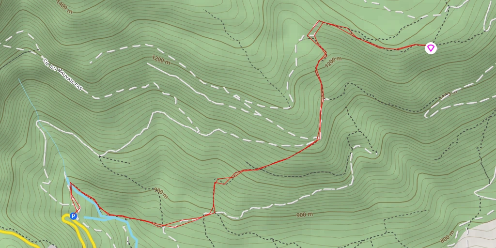 Map of the trail for Décollage de la Vesancienne