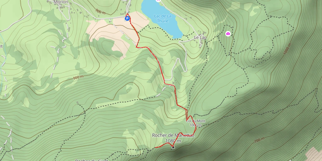 Map of the trail for Route du Mont