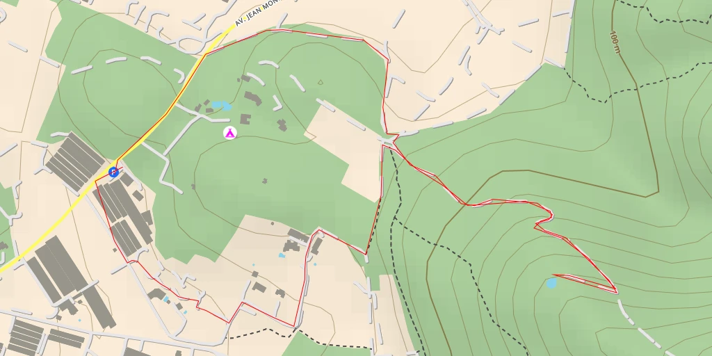 Map of the trail for Route de la Moutonne