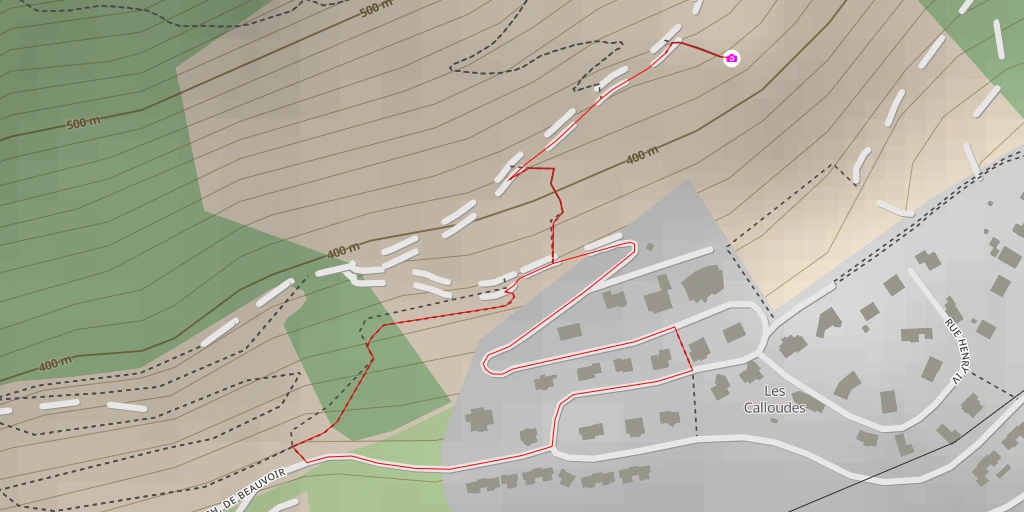 Map of the trail for Belvédére des Calloudes