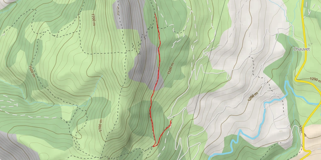 Map of the trail for Côte Gelée