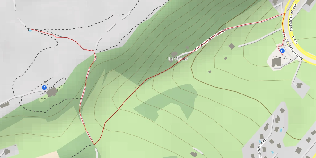 Map of the trail for Chemin de la Bro - Besançon