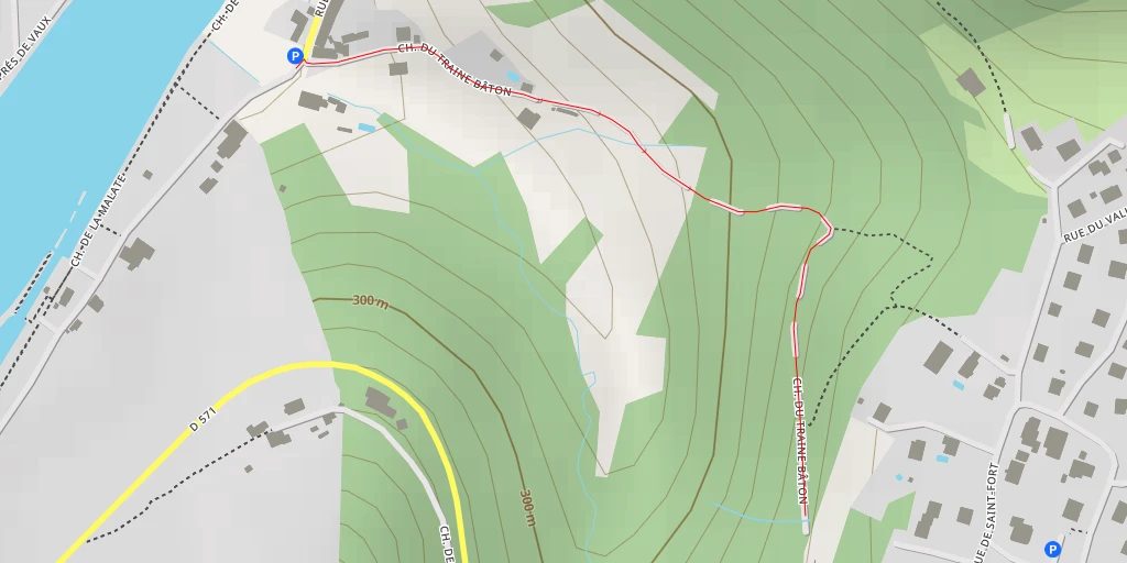 Map of the trail for Chemin du Traine Bâton - Chemin du Traine Bâton