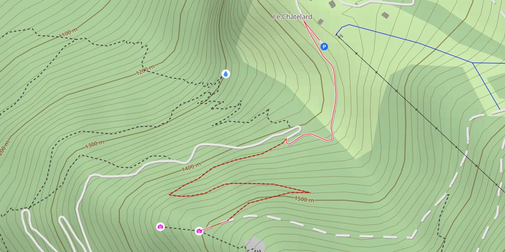 Map of the trail for GR54 - La Garde
