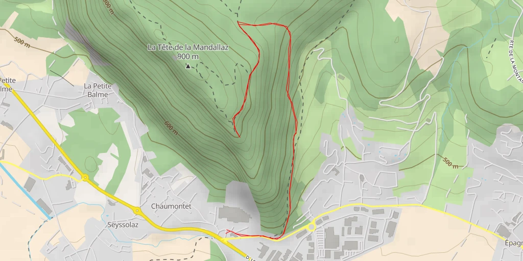 Map of the trail for Impasse le Bosquet