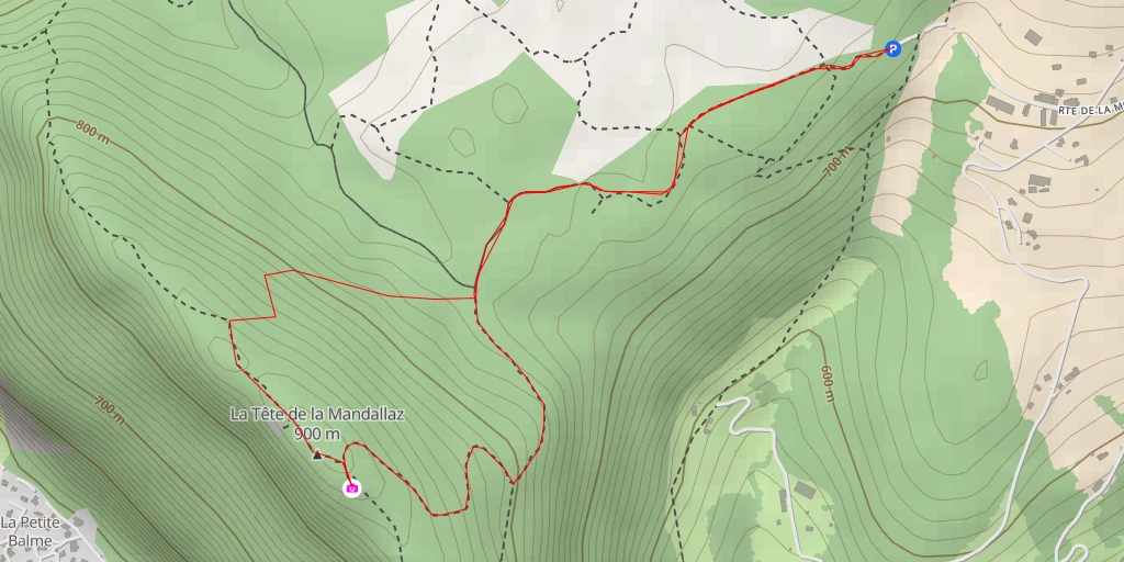 Map of the trail for Impasse le Bosquet