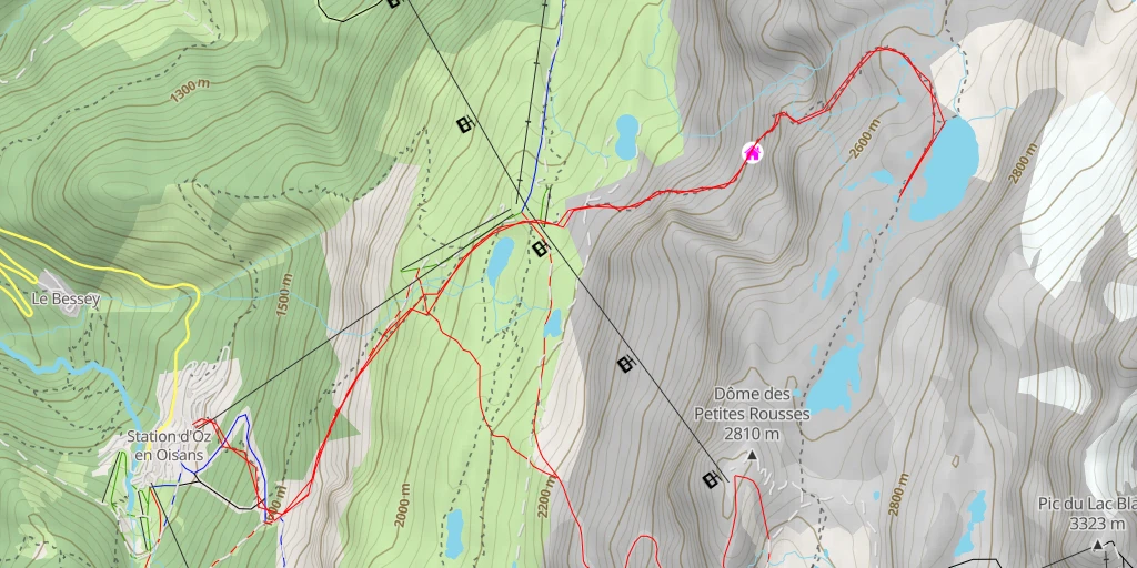 Map of the trail for Abri Rajon - Sarenne