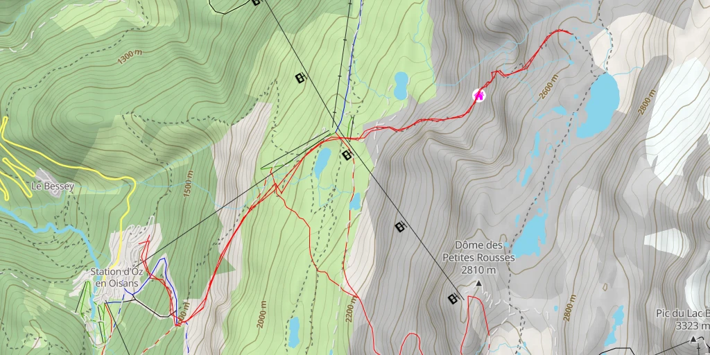 Map of the trail for Abri Rajon - Sarenne