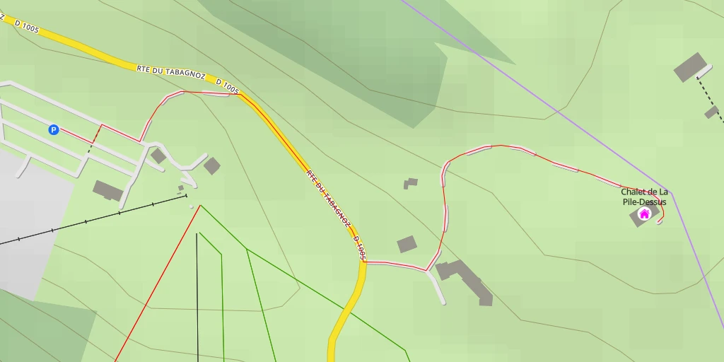 Map of the trail for Chalet de La Pile-Dessus