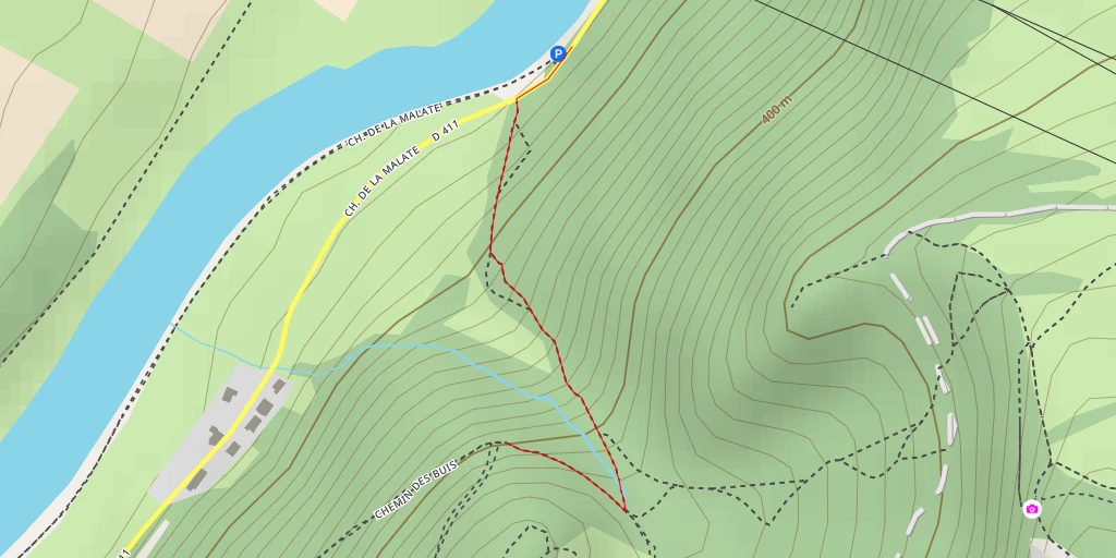 Carte de l'itinéraire :  Chemin des Buis - Chemin des Buis