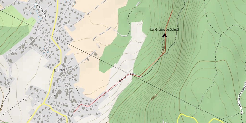 Map of the trail for Quintal [Dry-tooling] Cafard
