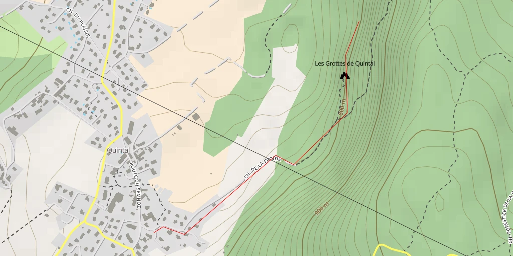 Map of the trail for Quintal [Dry-tooling] Lapin crétin