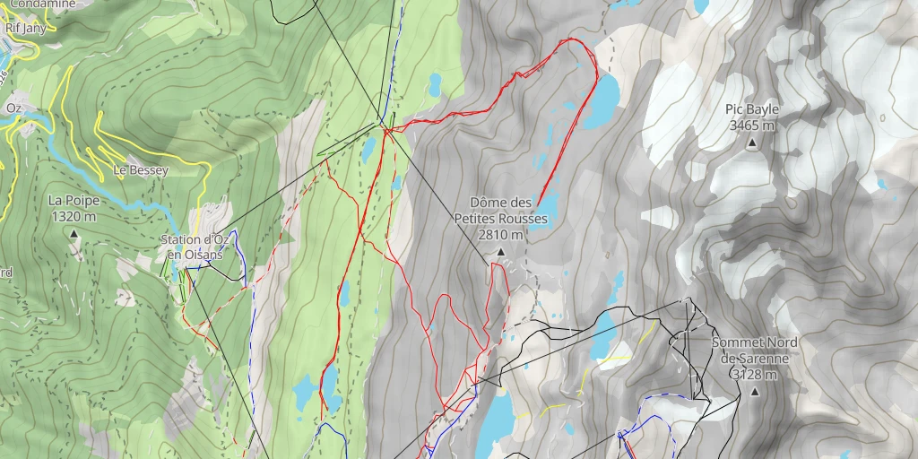 Map of the trail for Couloir Fleur