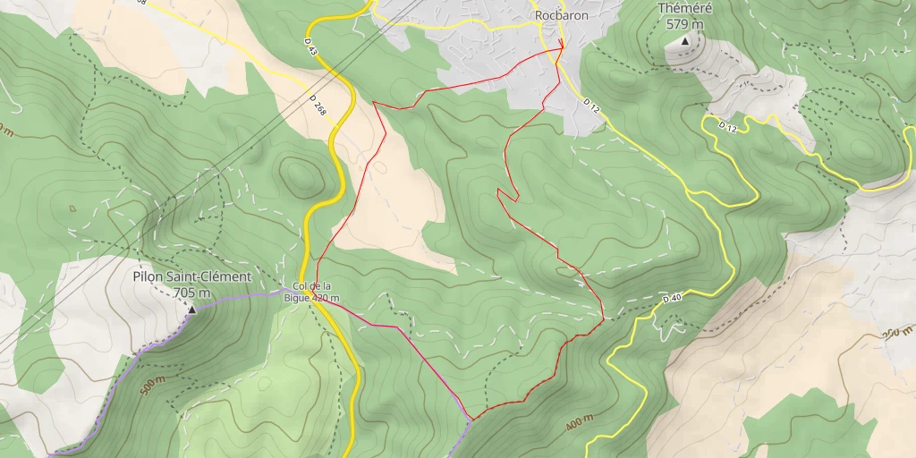 Map of the trail for Les Pelades