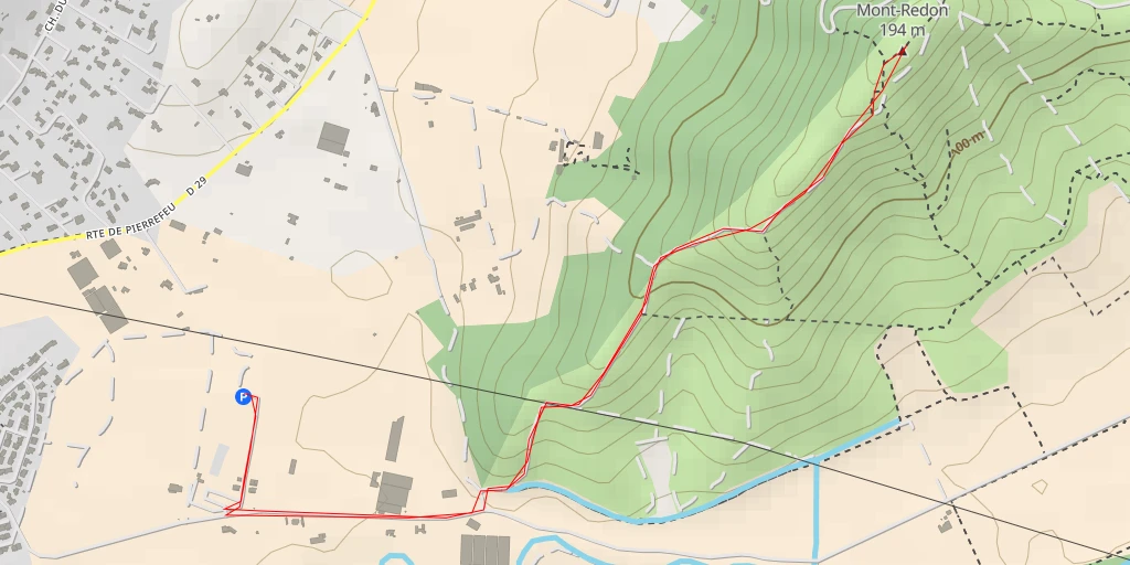 Map of the trail for Mont-Redon