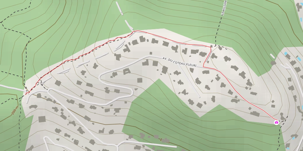 Map of the trail for Avenue du Coteau Fleuri