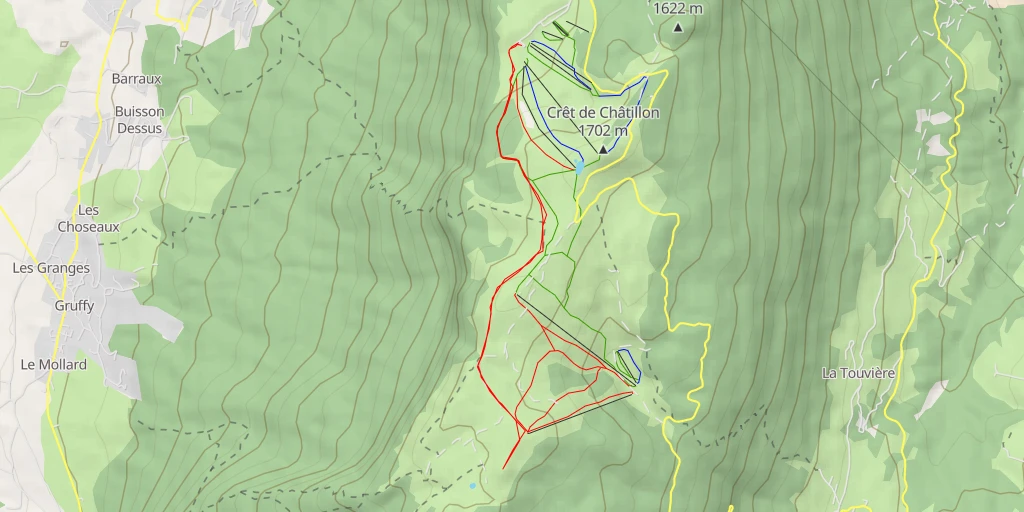 Map of the trail for Crêt de l'Aigle
