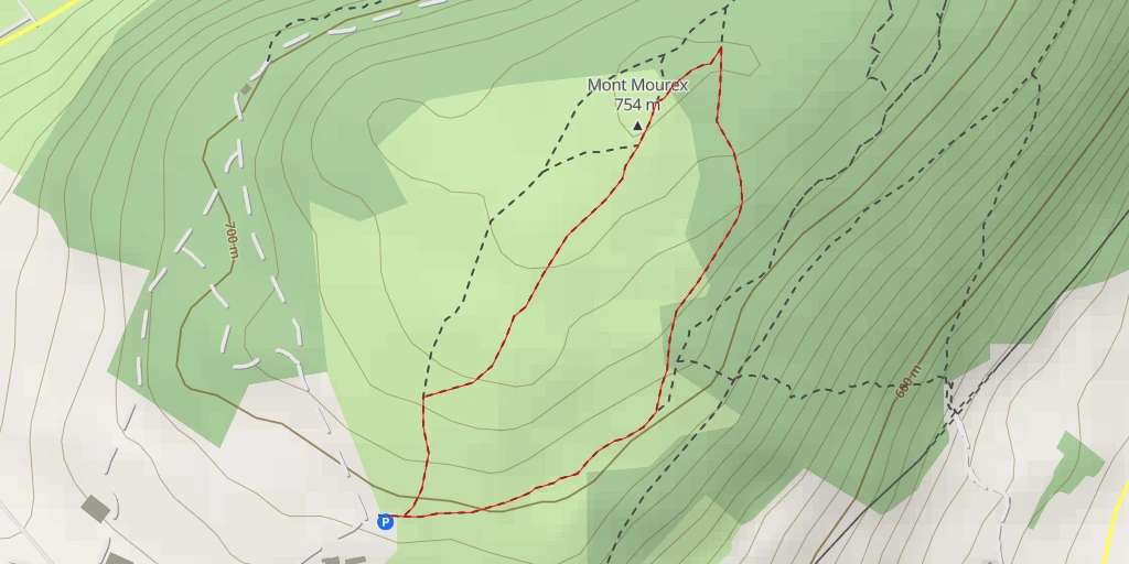 Carte de l'itinéraire :  Mont Mourex