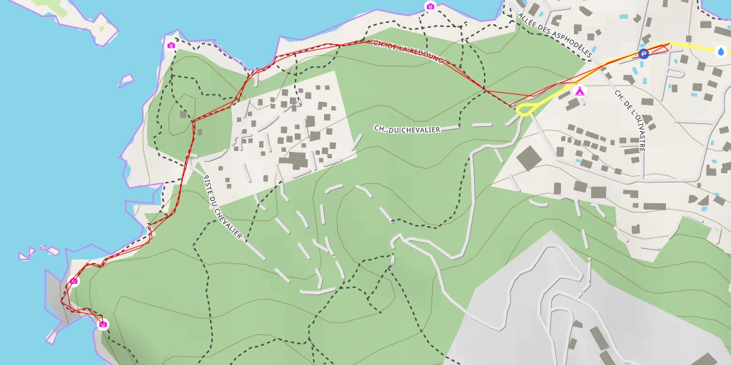 Map of the trail for Pointe des Chevaliers