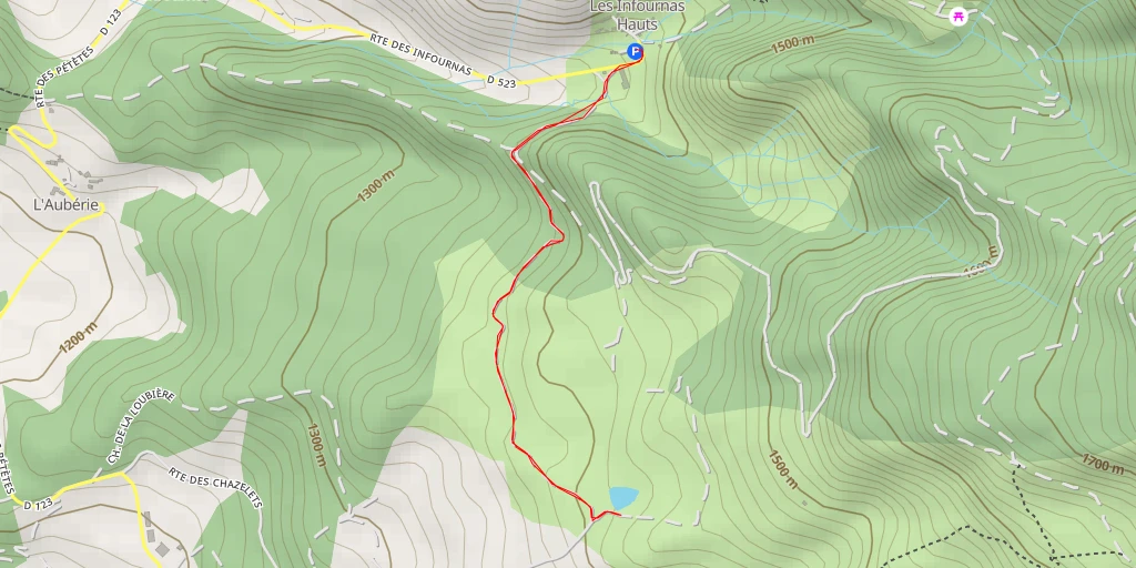 Map of the trail for Chemin du Sourcier - Chemin du Sourcier