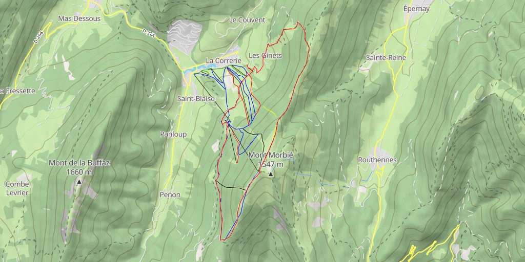 Carte de l'itinéraire :  Mont Pelat