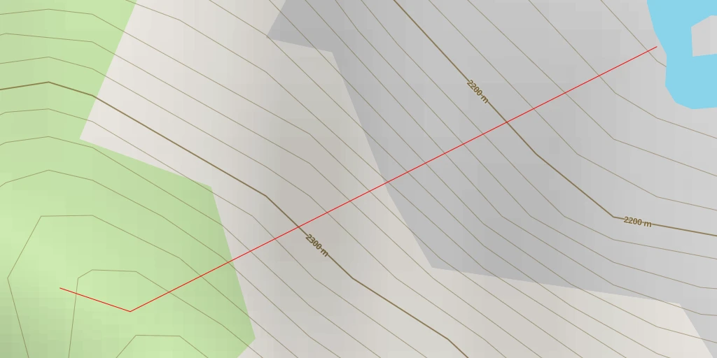 Map of the trail for Grande Roche de Thiervoz Couloir NE de gauche