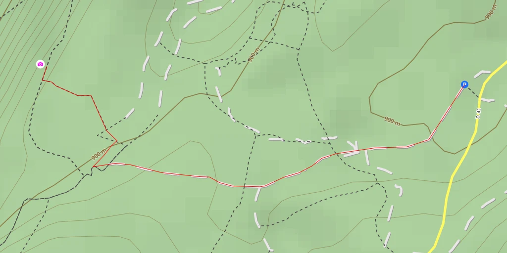 Map of the trail for Belvédère Sainte-Catherine (Sur Bacon)