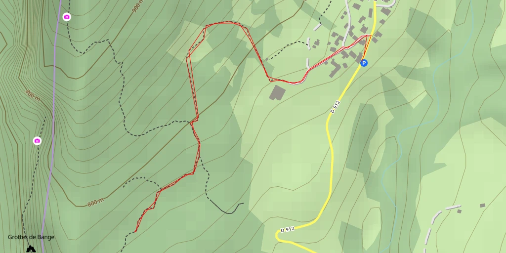 Map of the trail for Chemin de la Carrière