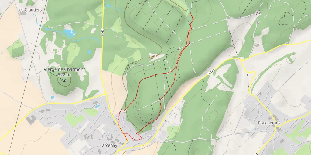 Map of the trail for Chemins des Sources - Chemins des Sources - Tarcenay-Foucherans