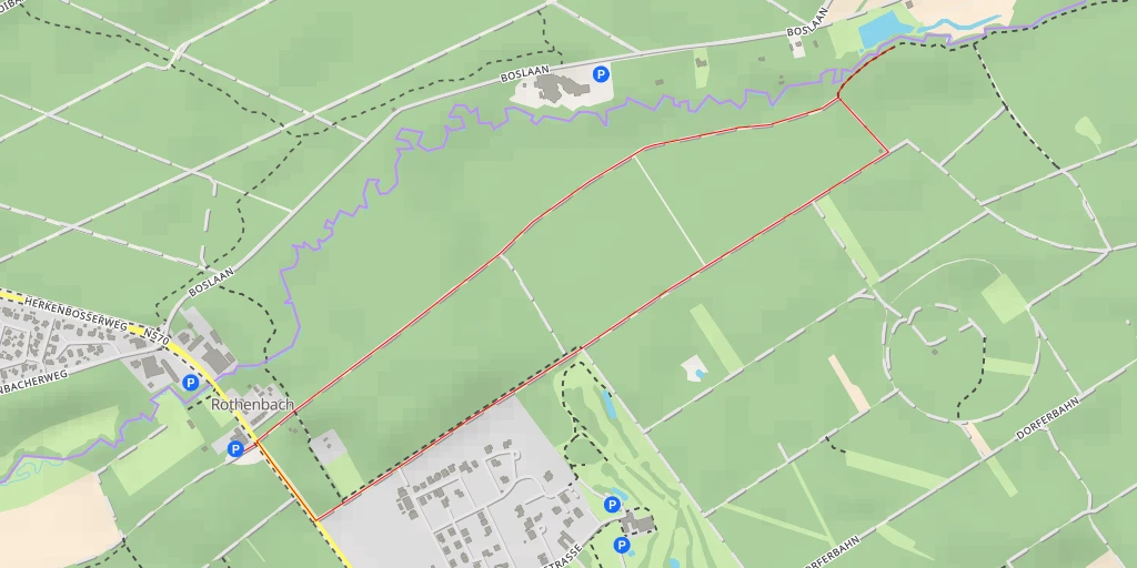 Map of the trail for Boslaan