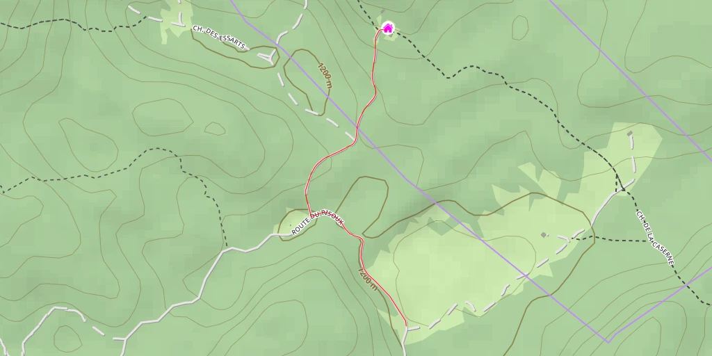 Map of the trail for Le Chalet Gaillard