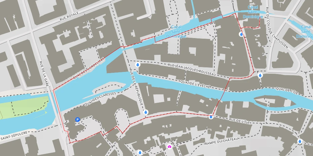 Map of the trail for Canal Saint-Dominique