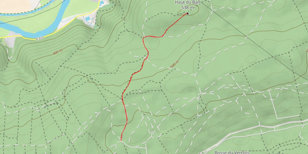 Map of the trail for Haut du Ban