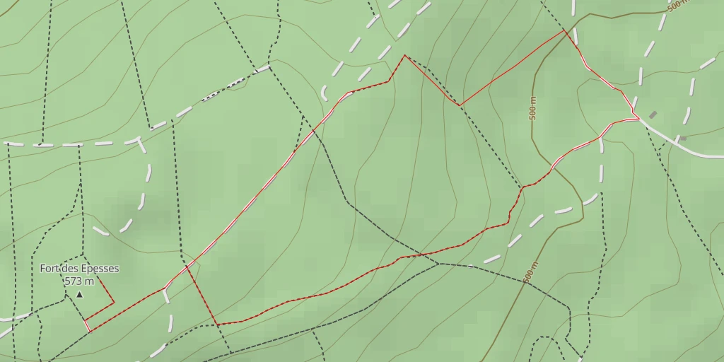 Map of the trail for Fort des Epesses