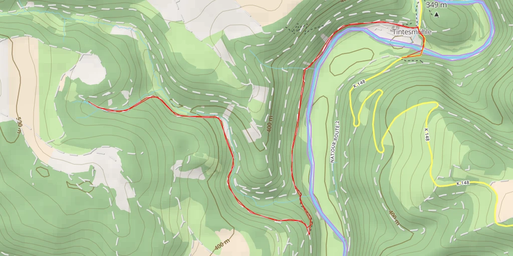 Map of the trail for Weiher Watzeburen - Kierchestrooss