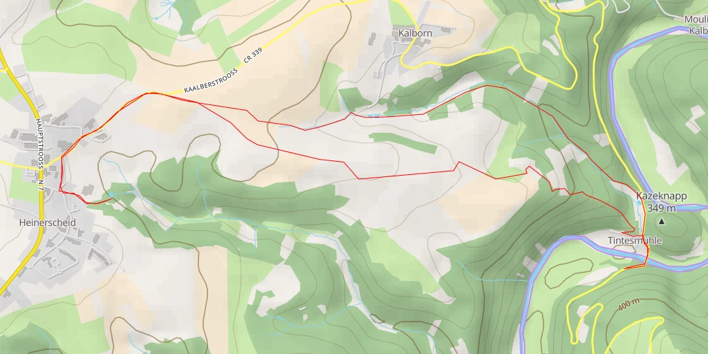 Map of the trail for Bei Hens