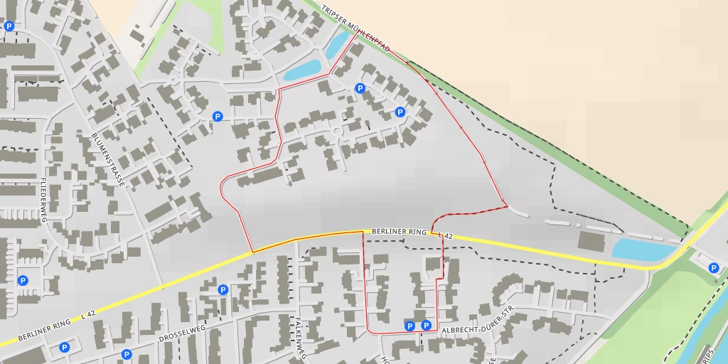 Map of the trail for Am Tripser Wäldchen