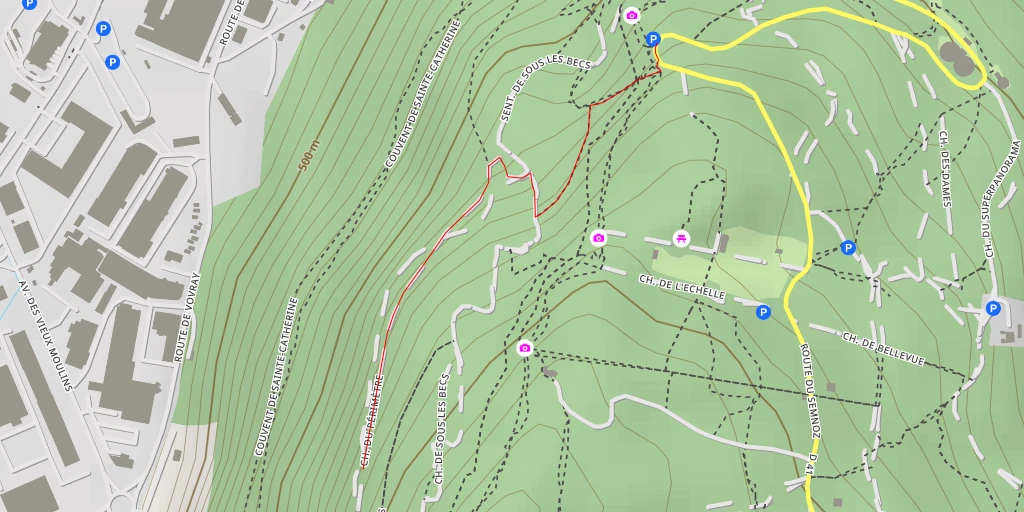 Map of the trail for Le Promontoire