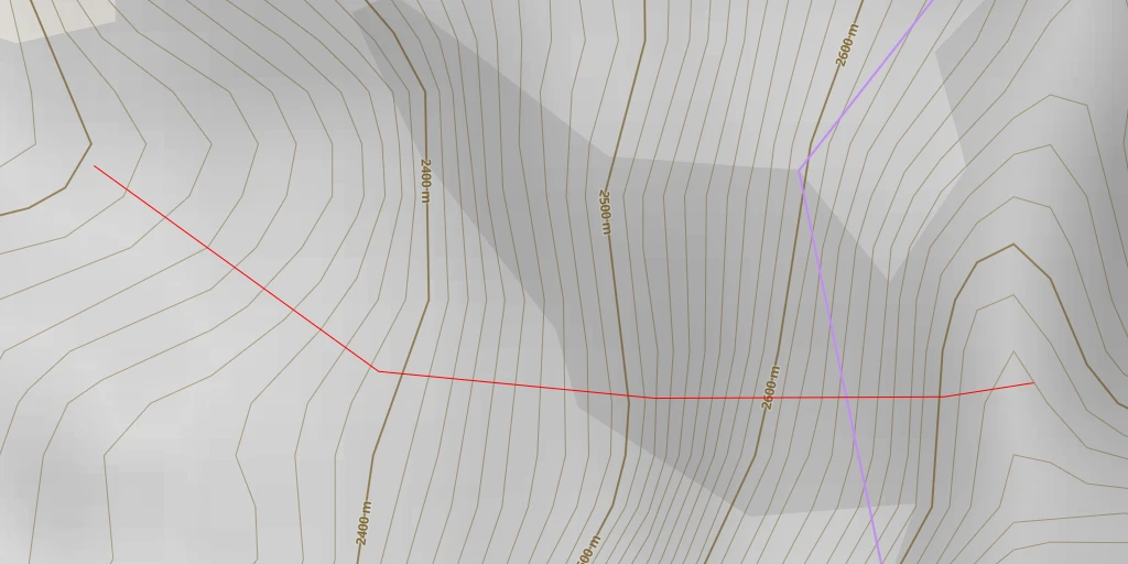 Map of the trail for Pic de la Grande Valloire - Brèche N Couloir W