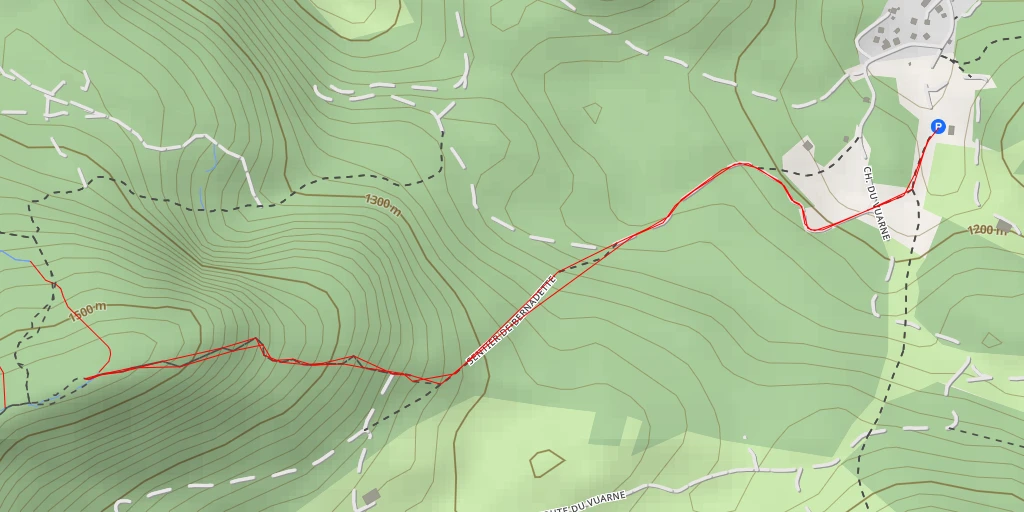 Map of the trail for Pointe de Fin Château