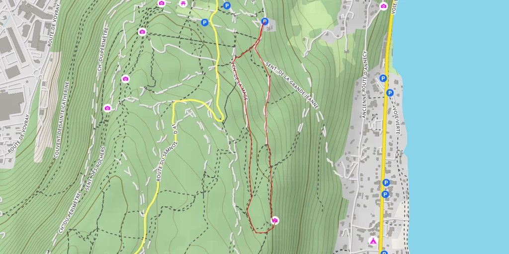 Map of the trail for Croix de Chuguet