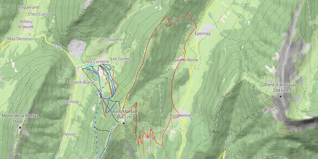Map of the trail for Mont Morbié / Mont Pelat Crête du Mont Pelat par le Mont de la Vierge 
